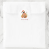Salami-brate de feestdagen! ronde sticker (Tas)