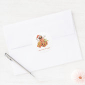 Salami-brate de feestdagen! ronde sticker (Envelop)