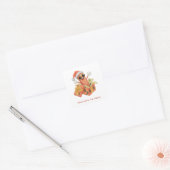 Salami-brate de feestdagen! vierkante sticker (Envelop)