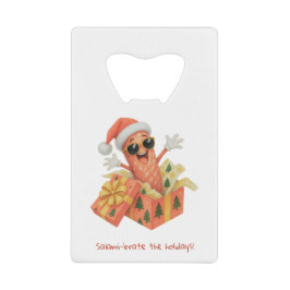 salami-iseer de feestdagen! creditkaart flessenopener