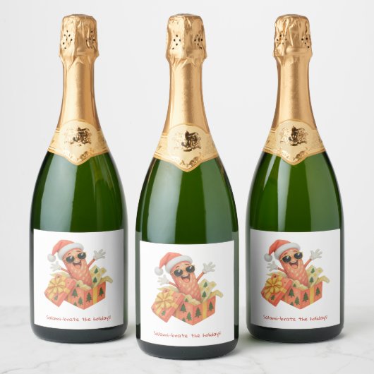 salami-iseer de feestdagen! sparkling wijnetiket (Flessen)