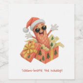 salami-iseer de feestdagen! wijn etiket (Enkel label)