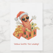 salami-iseer de feestdagen! wijn etiket (Enkel label)