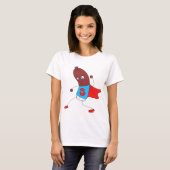Salami Man Vrouw T-Shirt (Voorkant volledig)