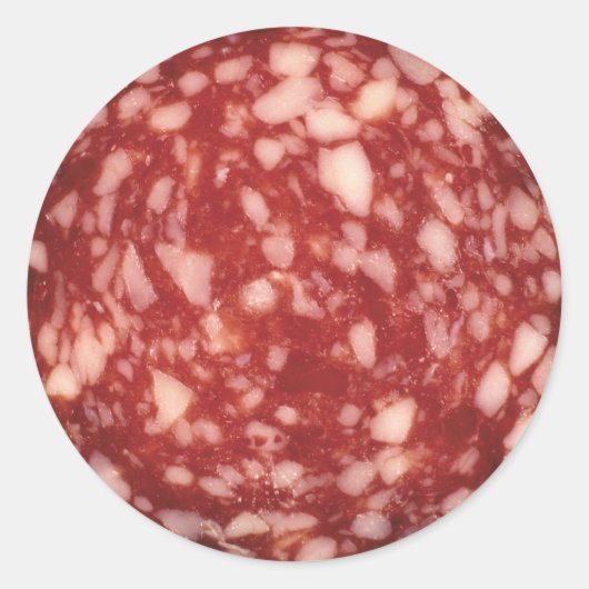 Salami Ronde Sticker (Voorkant)