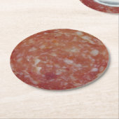 Salami Slice Ronde Kartonnen Onderzetter (Gebogen)