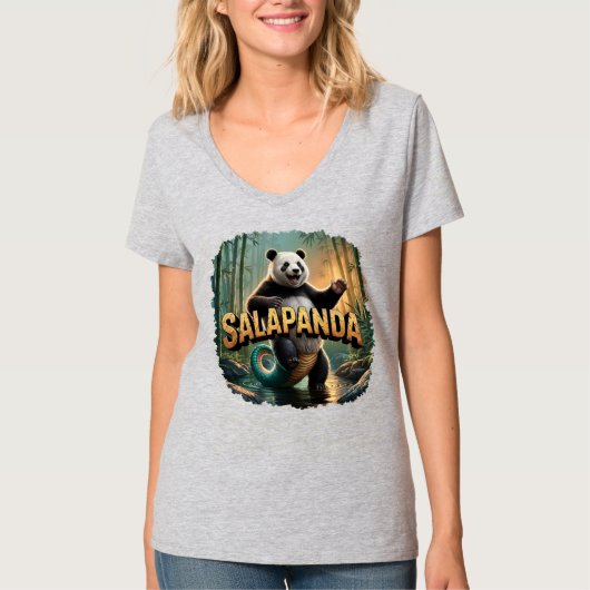 Salapanda Illustratie Combo Creature Grappig T-shirt (Voorkant)