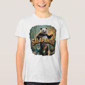 Salapanda Illustratie Combo Creature Grappig Tri-Blend Shirt (Voorkant)