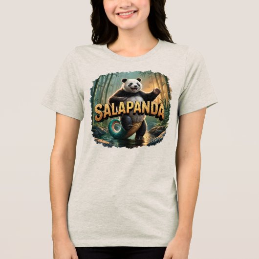 Salapanda Illustratie Combo Creature Grappig Tri-Blend Shirt (Voorkant)
