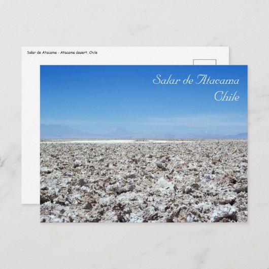 Salar de Atacama - Atacamawoestijn, Chili Briefkaart (Voorkant / Achterkant)