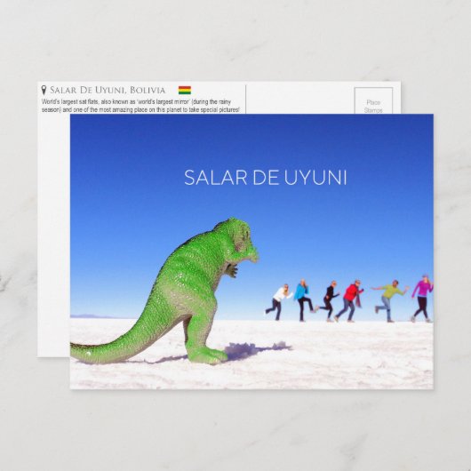 Salar de Uyuni, Bolivia Briefkaart (Voorkant / Achterkant)