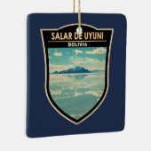 Salar de Uyuni Bolivia Reizen Kunst Badge Keramisch Ornament (Rechts)