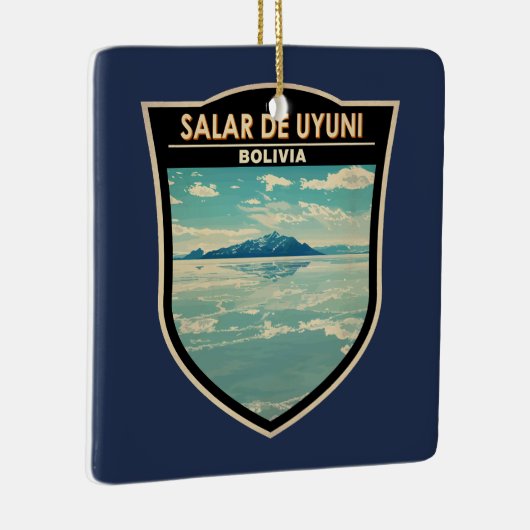 Salar de Uyuni Bolivia Reizen Kunst Badge Keramisch Ornament (Rechts)