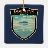 Salar de Uyuni Bolivia Reizen Kunst Badge Keramisch Ornament (Achterkant)