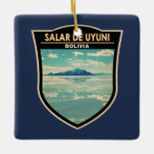 Salar de Uyuni Bolivia Reizen Kunst Badge Keramisch Ornament (Voorkant)
