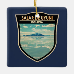 Salar de Uyuni Bolivia Reizen Kunst Badge Keramisch Ornament
