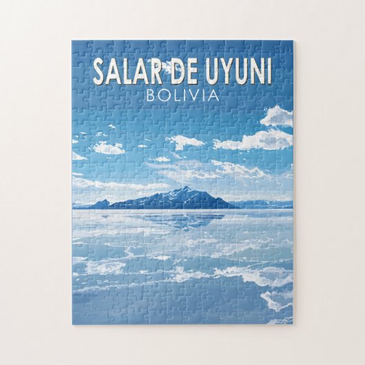 Salar de Uyuni Bolivia Reizen Kunst Vintage Legpuzzel (Verticaal)