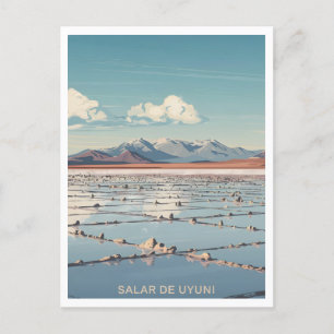 Salar de Uyuni Bolivia Vintage Briefkaart