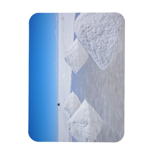 Salar de Uyuni zout flats magneet rechthoek (Verticaal)