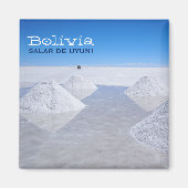 Salar de Uyuni zout flats tekst magneet (Voorkant)