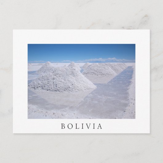 Salar de Uyuni zout loods witte grens briefkaart (Voorkant)