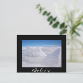 Salar de Uyuni zout piloten briefkaart zwarte gren (Staand voorkant)