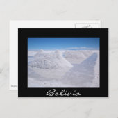 Salar de Uyuni zout piloten briefkaart zwarte gren (Voorkant / Achterkant)