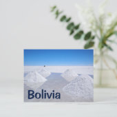 Salar de Uyuni zout platte tekst briefkaart (Staand voorkant)