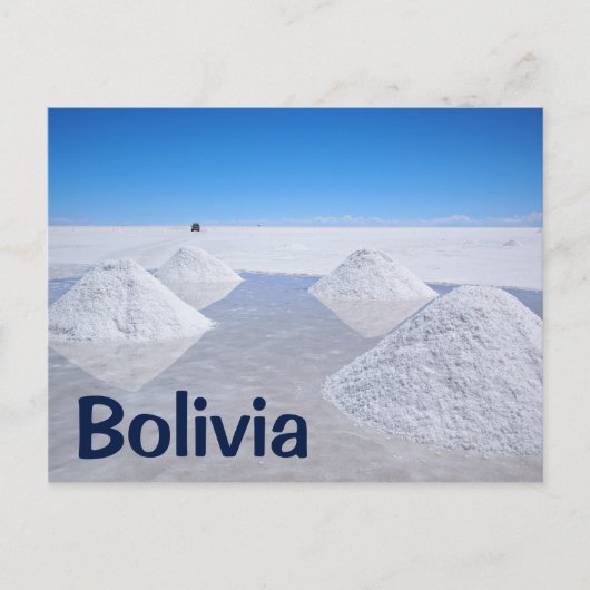 Salar de Uyuni zout platte tekst briefkaart (Voorkant)