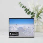 Salar de Uyuni zout platte zwarte lijsten briefkaa Briefkaart (Staand voorkant)