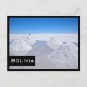 Salar de Uyuni zout platte zwarte lijsten briefkaa Briefkaart (Voorkant)