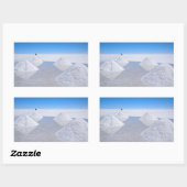 Salar de Uyuni zoutvlakten rechthoekige sticker (Vel)