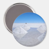 Salar de Uyuni zoutvlakten ronde magneet (Voorkant / Achterkant)