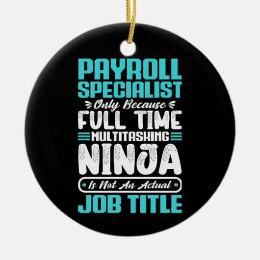 Salarisspecialist Functie Beroep Vaardigheden Keramisch Ornament (Voorkant)