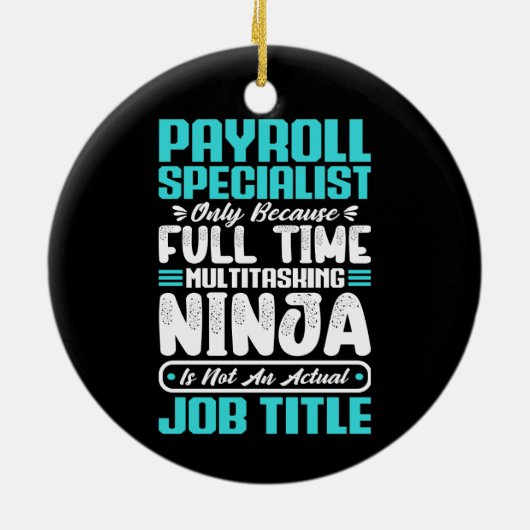 Salarisspecialist Functie Beroep Vaardigheden Keramisch Ornament (Achterkant)