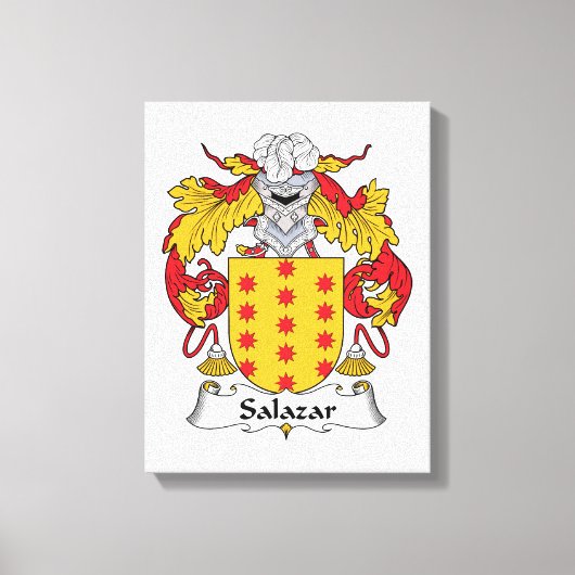 Salazar Family Crest Canvas Afdruk (Voorkant)