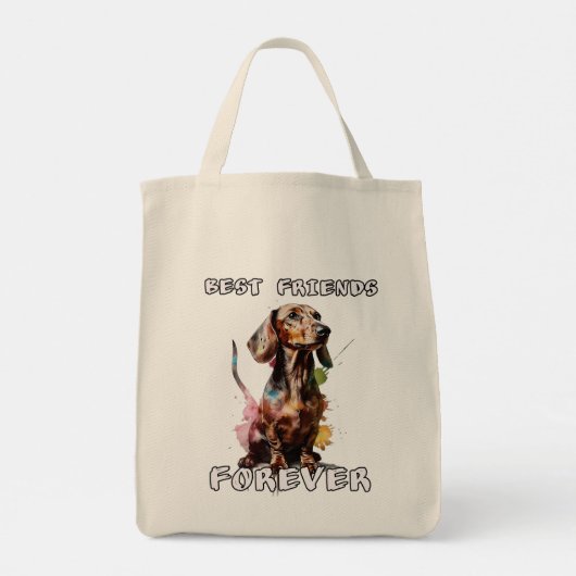 Salchicha Dachshund mejor amigo para siempre Tote Bag (Achterkant)