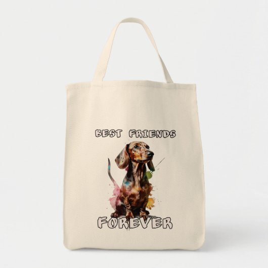 Salchicha Dachshund mejor amigo para siempre Tote Bag (Voorkant)