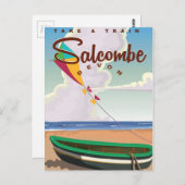 Salcombe, Devon Vintage Travel Poster Briefkaart (Voorkant / Achterkant)