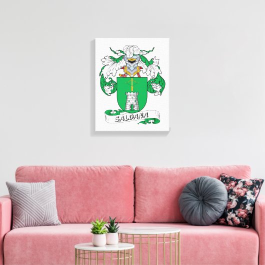 Saldana Family Crest Canvas Afdruk (Insitu (Woonkamer))