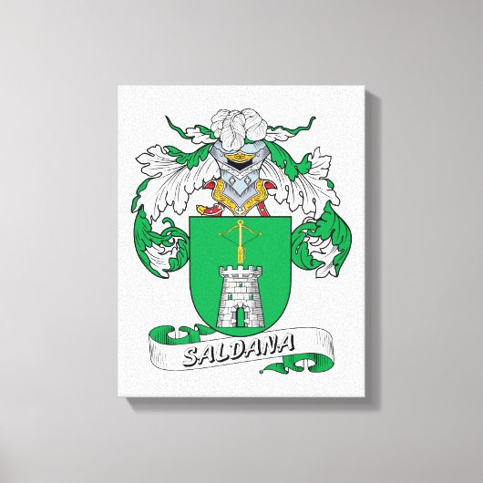 Saldana Family Crest Canvas Afdruk (Voorkant)