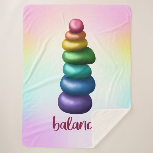 Saldo. Rainbow Rocks Sherpa Deken (Voorkant)