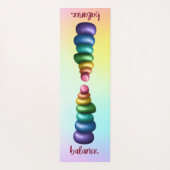 Saldo. Rainbow Stacking Rocks Yoga Mat (Achterkant)