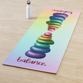 Saldo. Rainbow Stacking Rocks Yoga Mat
