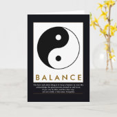 saldo yoga yin yang met citaat kaart (Gele Bloem)