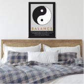 Saldo Zen Yin-Yang Quote Canvas Afdruk (Insitu (Slaapkamer))