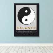 Saldo Zen Yin-Yang Quote Canvas Afdruk (Insitu (Houten vloer))