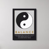 Saldo Zen Yin-Yang Quote Canvas Afdruk (Voorkant)