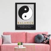 Saldo Zen Yin-Yang Quote Canvas Afdruk (Insitu (Woonkamer))
