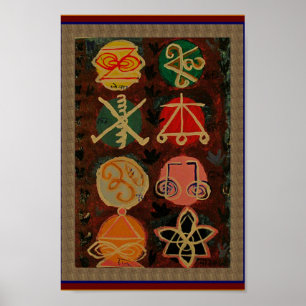 SALE Art Abstract Karuna Reiki Symbol Decorations Poster